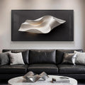 Framed Black and White Abstract Wall Art for Living Room, Extra Large Horizontal Modern Minimalist Painting Prints, Contemporary Line Picture Artwork for Bedroom Office Home Decor 56x28 Inch