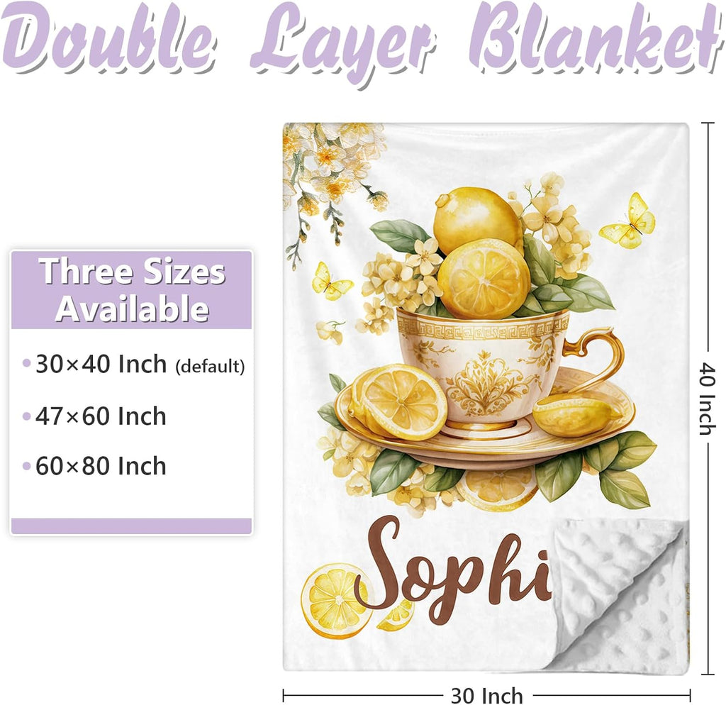Personalized Baby Crib Bedding Set, 5 Pcs Custom Name Nursery Bedding Set for Girls Boys, Lemon Bird Baby Crib Set for Toddlers Infants, Double Layer Bedding Crib Sets Customized Gifts