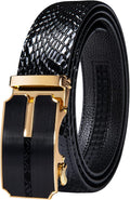 Slide Adjustable Genuine Leather Belt Men Dress Casual Trim-to-Fit Executive Classic Gift.