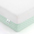 Dourxi Crib Mattress, Dual Sided Comfort Memory Foam Toddler Bed Mattress, Triple-Layer Breathable Premium Baby Mattress for Infant and Toddler w/Removable Outer Cover - White&Green
