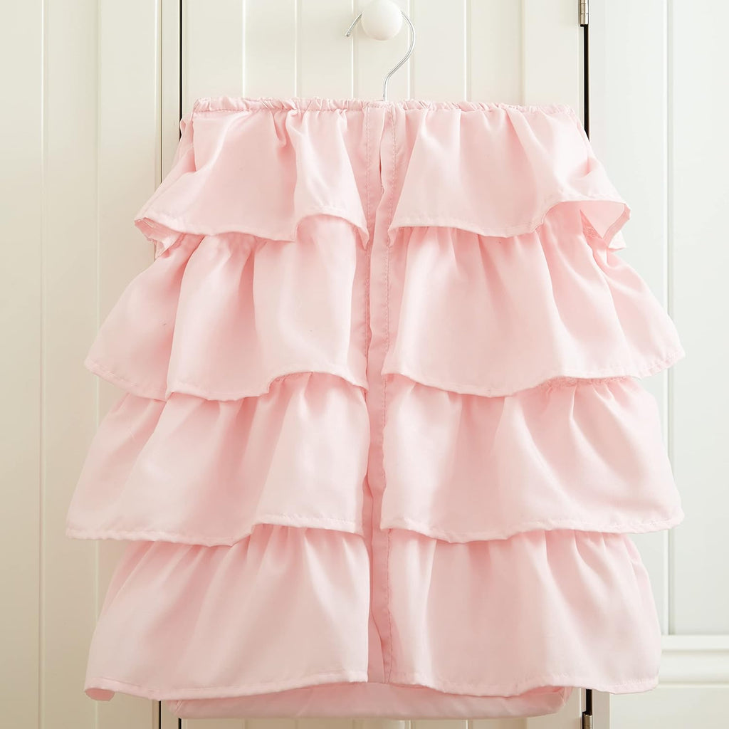 Levtex Baby - Willow Crib Bed Set - Baby Nursery Set - Pink - Soft Rosette Pintuck - 5 Piece Set Includes Quilt, Fitted Sheet, Diaper Stacker, Wall Decal & Crib Skirt/Dust Ruffle