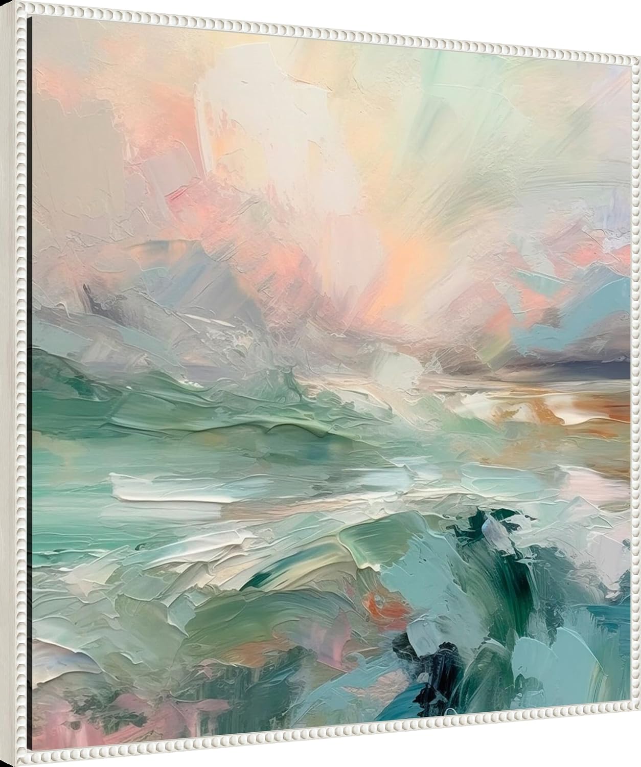 Amanti Art Framed Canvas Wall Art 30x30 Pink Morning V by Irena Orlov, Framed Wall Art Canvas, Abstract Artwork, Traditional Decor, Large Poster Painting for Living Room, Bedroom, Bathroom, Kitchen,