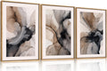 Celestdeco Large Abstract Neutral Framed Canvas Wall Art,Watercolor Black Ink Wall Decor,Modern Beige Brown Prints,Minimalist Line Artwork for Living Room,Bedroom,Dining Room,Office-24 x36 x3