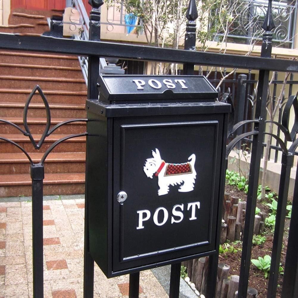Post Boxes Wall Mounted Letter Boxes for Outside European Villa Outdoor Rainproof Mailbox, Postbox Pastoral Creative Letter Box with Waterproof Lid for Walls/Gates/Garages/Post Mailbox