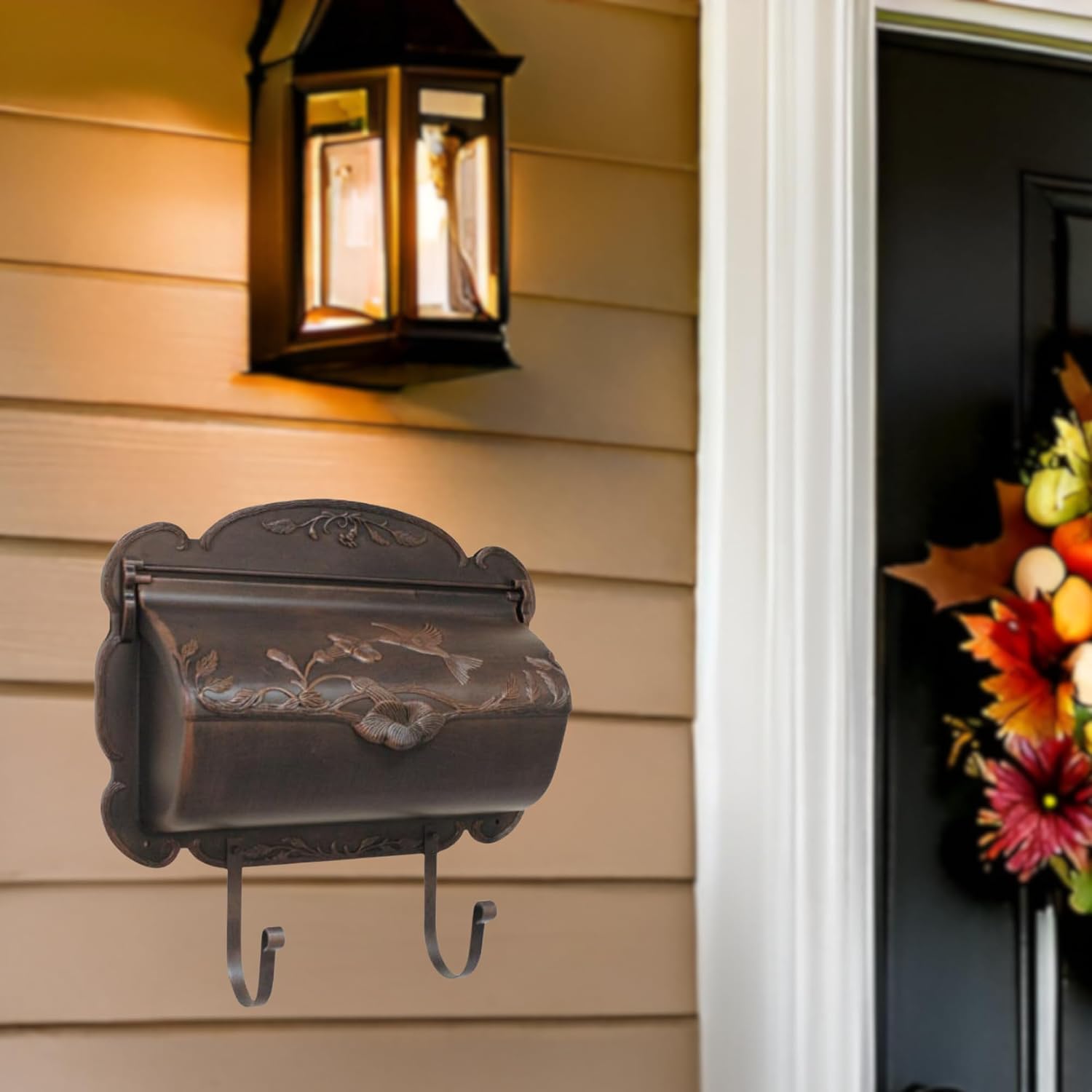 Special Lite Hummingbird Horizontal Wall Mount Mailbox - Copper Aluminum Mailbox for Wall Mount - SHB-1004-CP