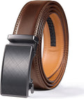 Classic Genuine Leather Men's Ratchet Belt Dress Casual Adjustable Trim-to-Fit Gift