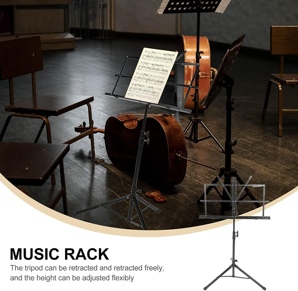 Portable Music Stands Adjustable Height Music Holder Portable Folding Sheet Music Stands Ukulele Violin Book Stands