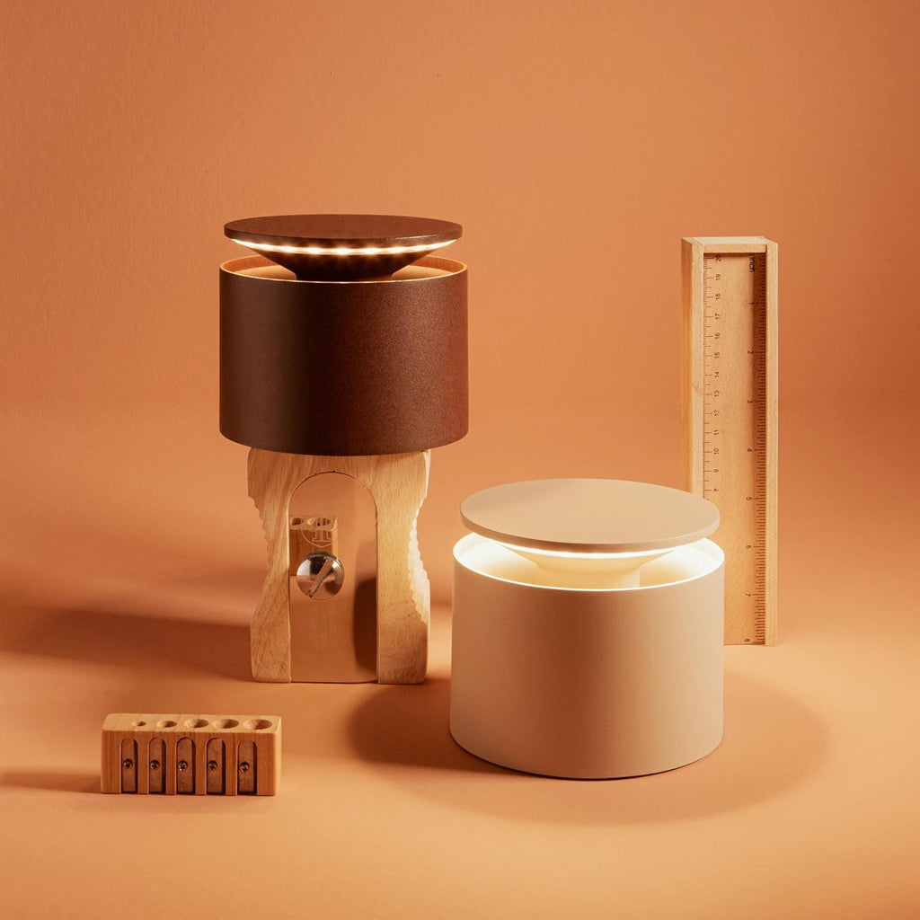 Zafferano, Push-Up Lamp, Rechargeable Cordless Table Lamp with Touch Controls, Also Usable as an Outdoor Lamp, Dimmer, 2200-3000 K, Height 80-100 cm, Corten Colour