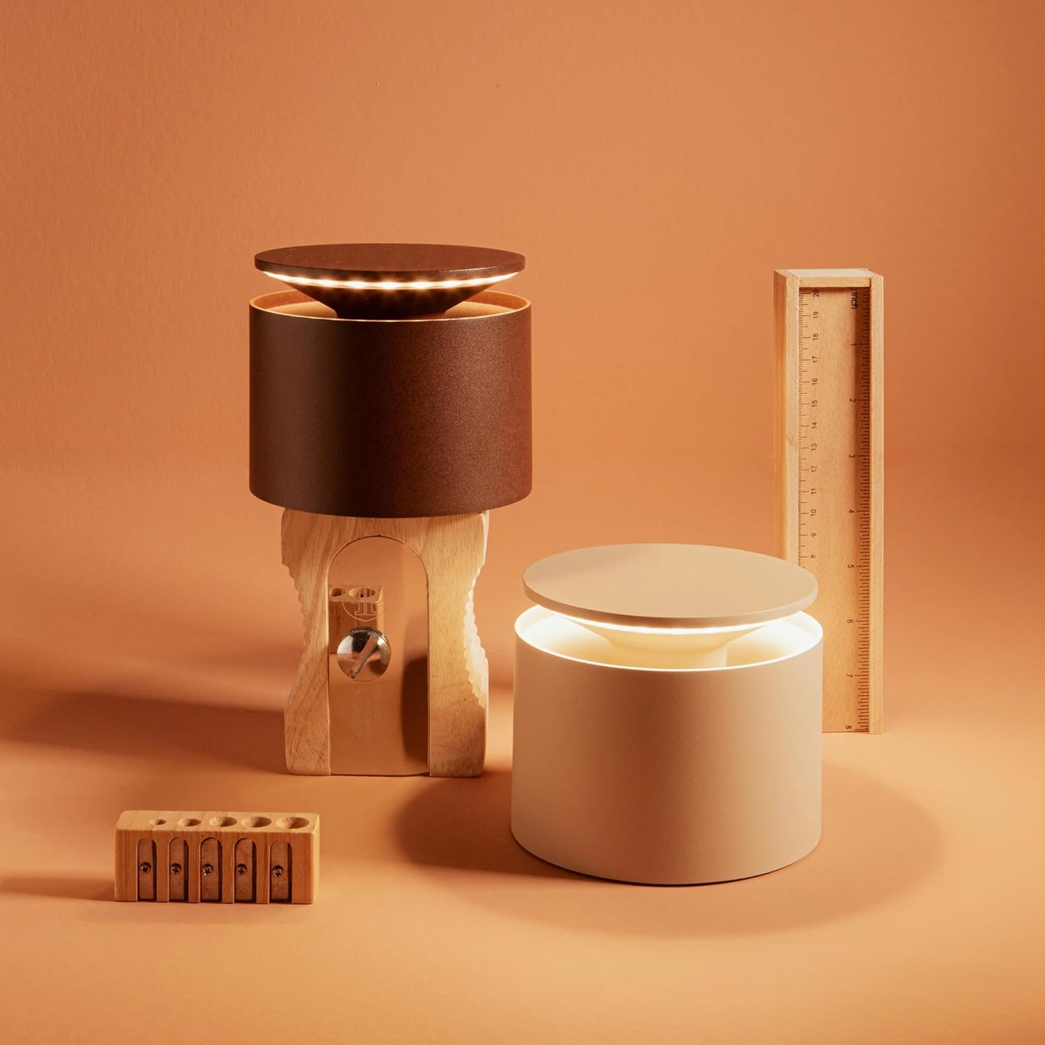 Zafferano, Push-Up Lamp, Rechargeable Cordless Table Lamp with Touch Controls, Also Usable as an Outdoor Lamp, Dimmer, 2200-3000 K, Height 80-100 cm, Corten Colour