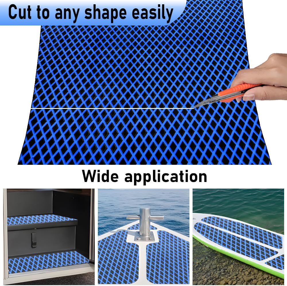 98.4'X43.31' Boat Flooring Self-Adhesive EVA Foam Boat Decking Marine Yacht RV Pool Non-Skid