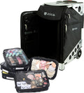 ZUCA Travel Cases for Artists & Professionals - Makeup Case with 4 Vinyl Utility Pouches, Travel Cover, 41' Telescoping Handle, Rolling Wheels & Sturdy Aluminum Frame for Makeup Artists and Creatives