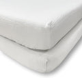 Levtex Baby - Cloud Muslin Sheet Set Crib Fitted Sheet - Fits Standard Crib and Toddler Mattress - Solid - White - Nursery Accessories - 100% Cotton