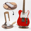 NordicStand Foldable Wooden Guitar Stand – Universal Floor Stand for Acoustic, Electric, Bass & Ukulele | Portable, Foldable & Eco-Friendly (Walnut)
