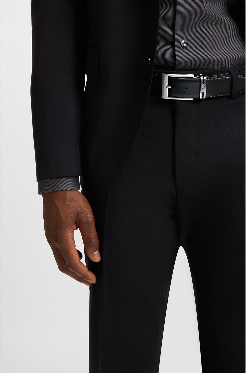 BOSS Men's Galliz Gb35 Reversible Italian Leather Belt with Interchangeable Buckles
