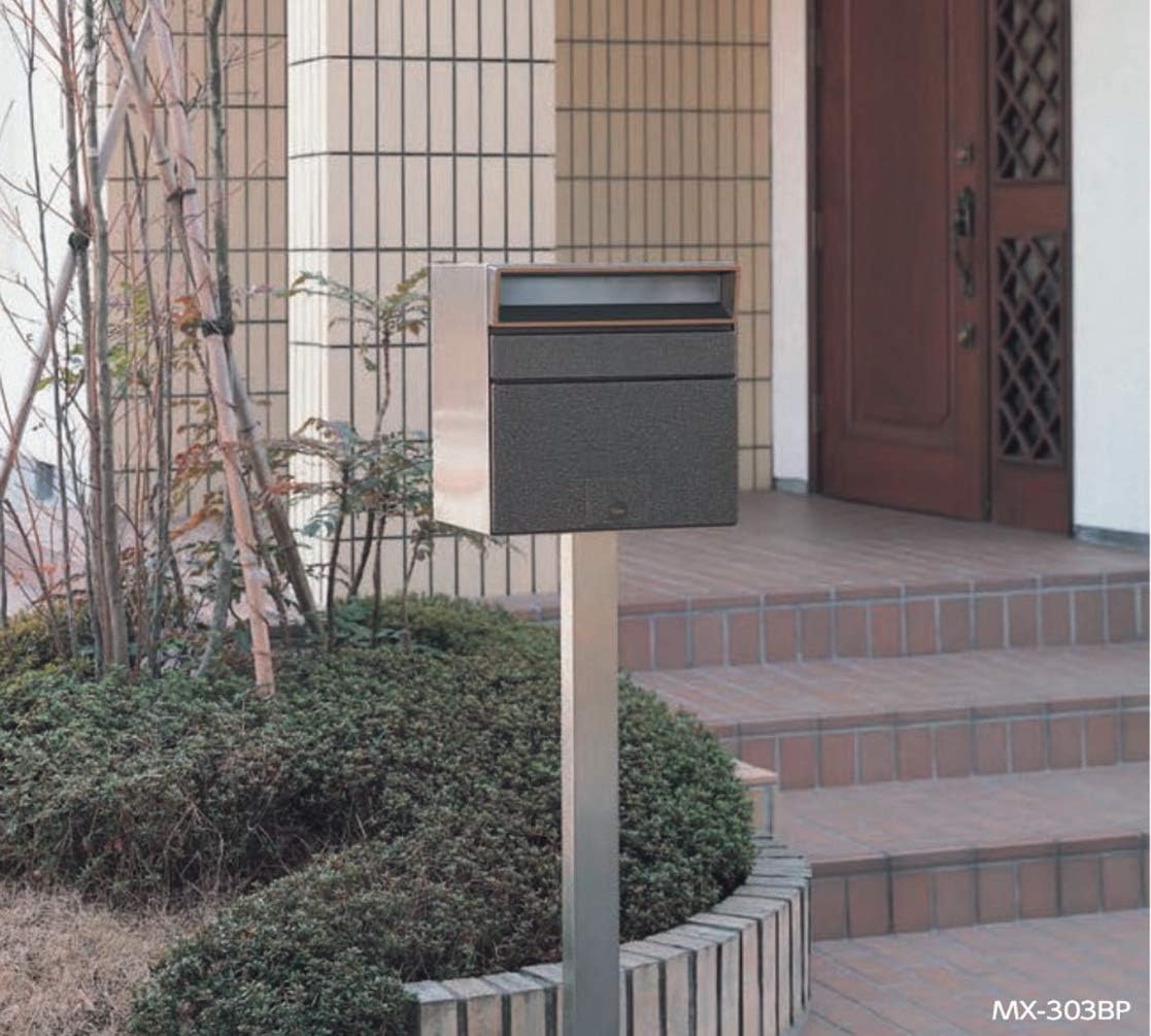 Tajima Metal Work Mailbox MX-303BP Body Depth 15.4 inches (39 cm), Body Height 11.0 inches (28 cm), Body Width 15.4 inches (39