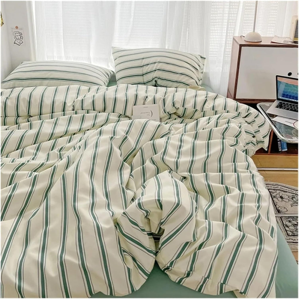 ADovz Pure Cotton Duvet Cover Bed Sheet Pillow Case 4pcs Bedding Set Soft Comforter Quilt Cover Sleeping Naked Bed Linen,Bed Sheets