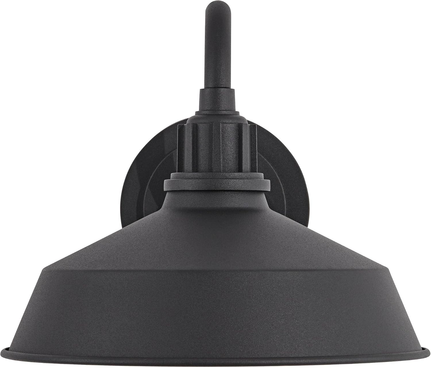Franklin Iron Works Arnett Rustic Urban Barn Outdoor Wall Light Fixture Smooth Black Aluminum 10 1/2' Gooseneck Arm for Exterior House Porch Patio Outside Deck Garage Yard Front Door Garden Home