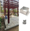 CMYUN Pergola Porch Deck Post Base Guard, Extra Large Wood Railing Support Holder for Concrete Floor, Fence Post Brackets Outdoor, Mailbox Post Support 2-8in(190x190mm(7.48x7.48in))