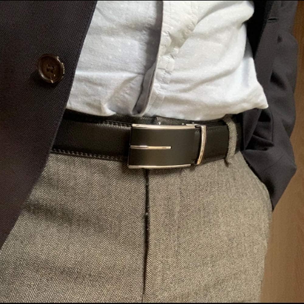 Micro-Adjust Slide Ratchet Genuine Leather Belt Men Dress Pants Shirt Executive Gift.
