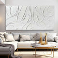 XIANSHOU Oil Painting Art Wall Decor Pictures for Living Room Big Wall Artwork White Painting 29'x 58' Modern Abstract Wall Decor Bedroom Office Ready to Hang