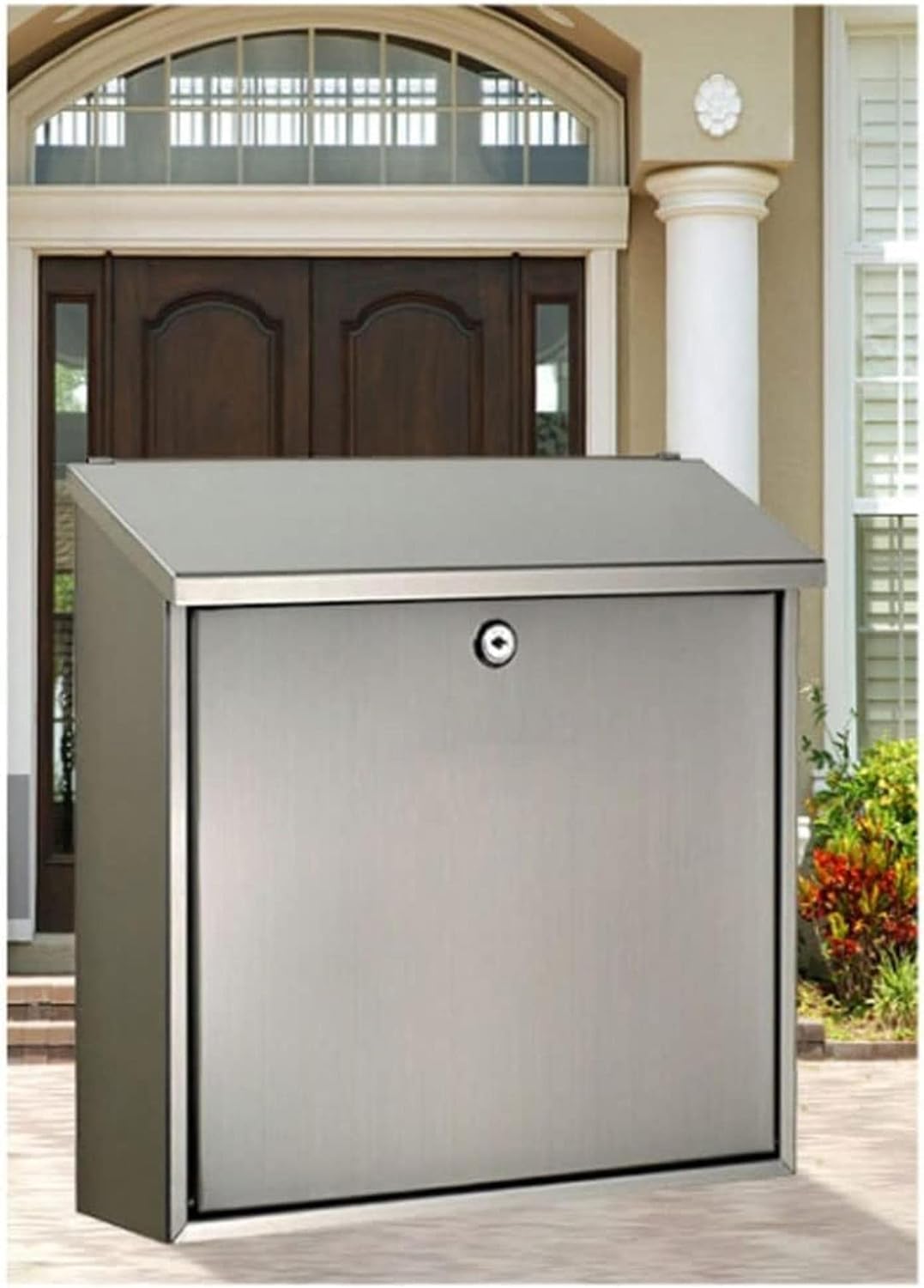 Stainless Steel Wall Mount Letterboxes Metal Mailbox Covers Mailbox Posts Package Lockers Envelopes Mailing Supplies