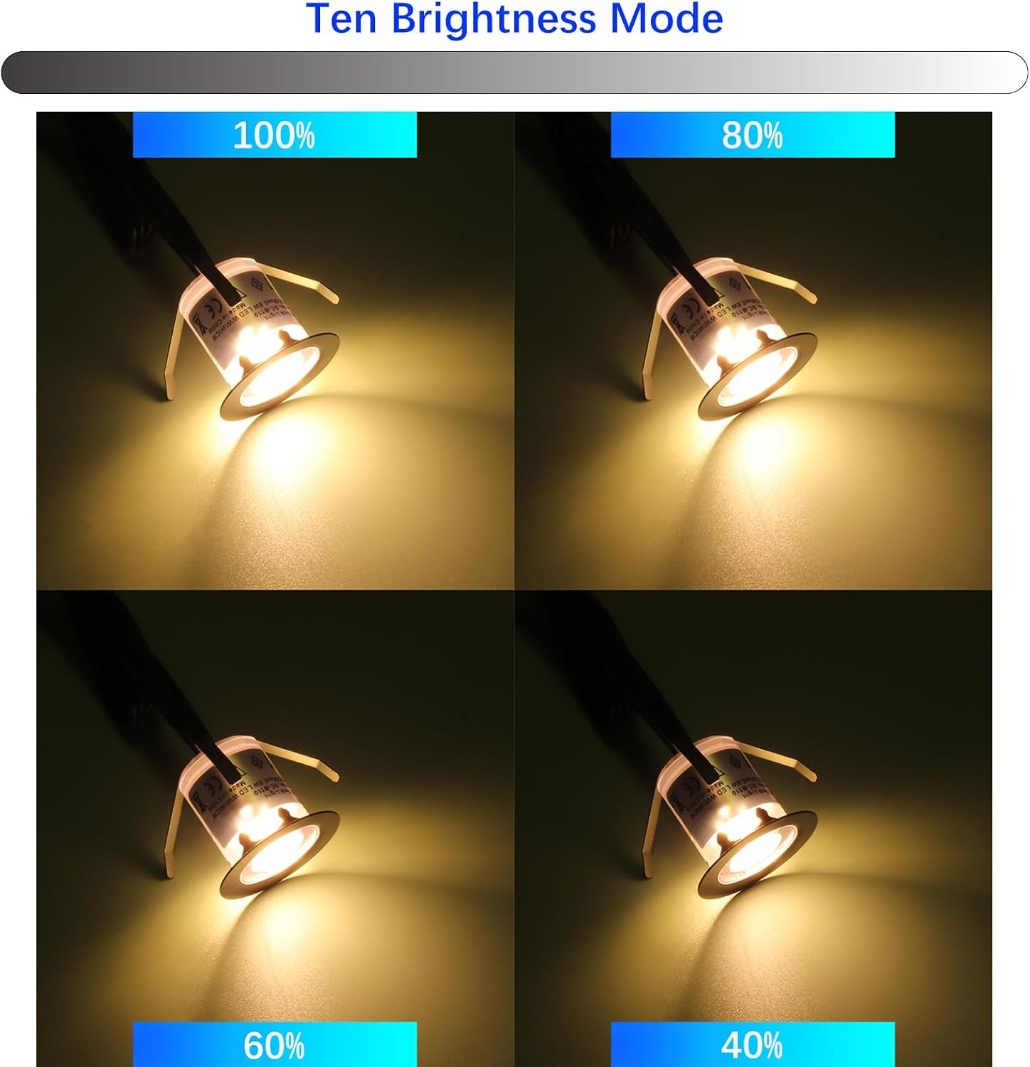 LED Outdoor Deck Lights, Φ30mm 3CCT Low Voltage 12V, 16 Pack Black IP65 Waterproof, Electric Wired Mini Recessed Under Landscape Lighting for Yard Stair Step Floor Riser
