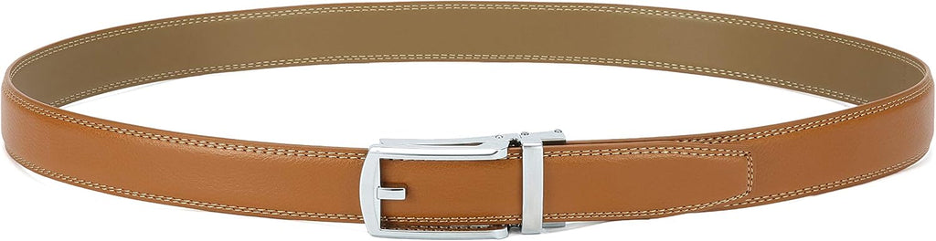 Comfort Click Ratchet 1 1/4' Genuine Leather Dress Belt Men Perfect Shoes Executive.