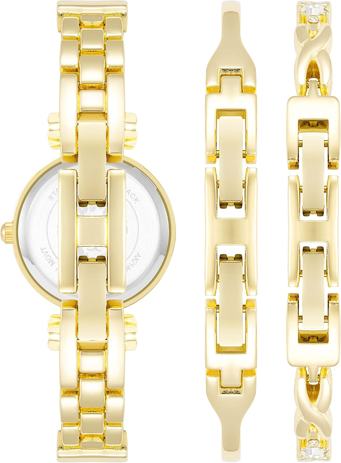 Anne Klein Women's Premium Crystal Accented Bangle Watch and Bracelet Set
