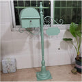 Locking Metal Mailbox Home Standing Mailboxes with Hangtag Design Outdoor Rainproof Parcel Boxes Send Opening with Rain Shield Multi-Color