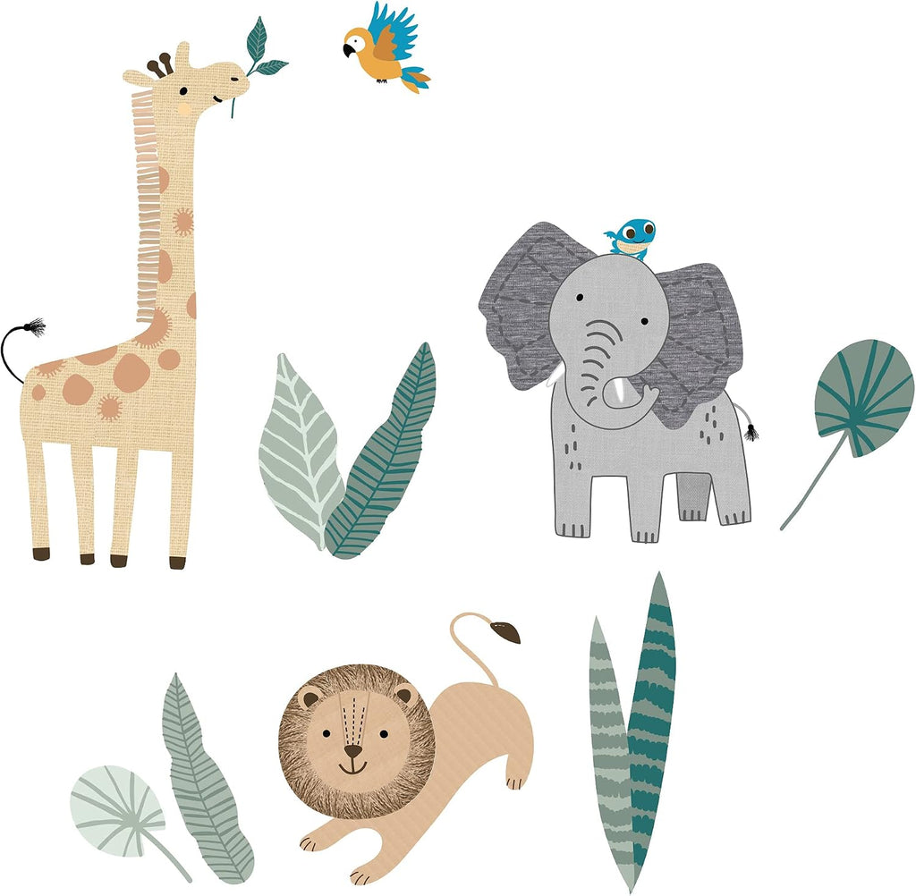 Lambs & Ivy Jungle Friends 5-Piece Safari Animals Nursery Baby Crib Bedding Set
