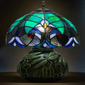 Tiffany Style Table Lamp Dragonfly, Small Stained Glass Lamp for Bedside, Bedroom, Nightstand, Living Room, 12 Inch Mini Vintage Mushroom Desk Lights Included E26 LED with Remote Control