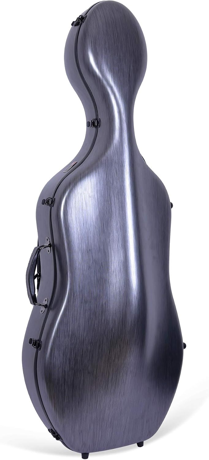Crossrock Poly Carbon Composite Cello Case, for 3/4 Size Cello with backpack and wheels in Blue(CRF1000CETBLHT)