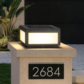MVBT Large Solar Post Lights Outdoor, Square Solar Pillar Lights 12x12, Solar Power Column Light Waterproof, Modern Post Lamps Outdoor, Dusk to Dawn Lantern Column Lamp for Driveway Entrance Pillars
