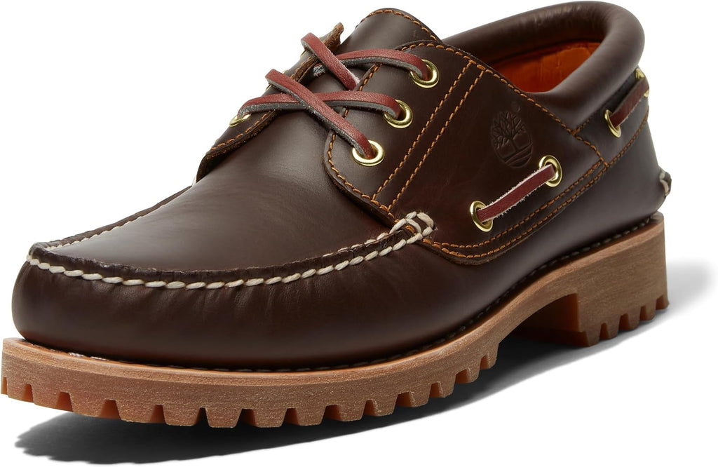 Timberland Men's Authentic 3-Eye Lug Handsewn Boat Shoes