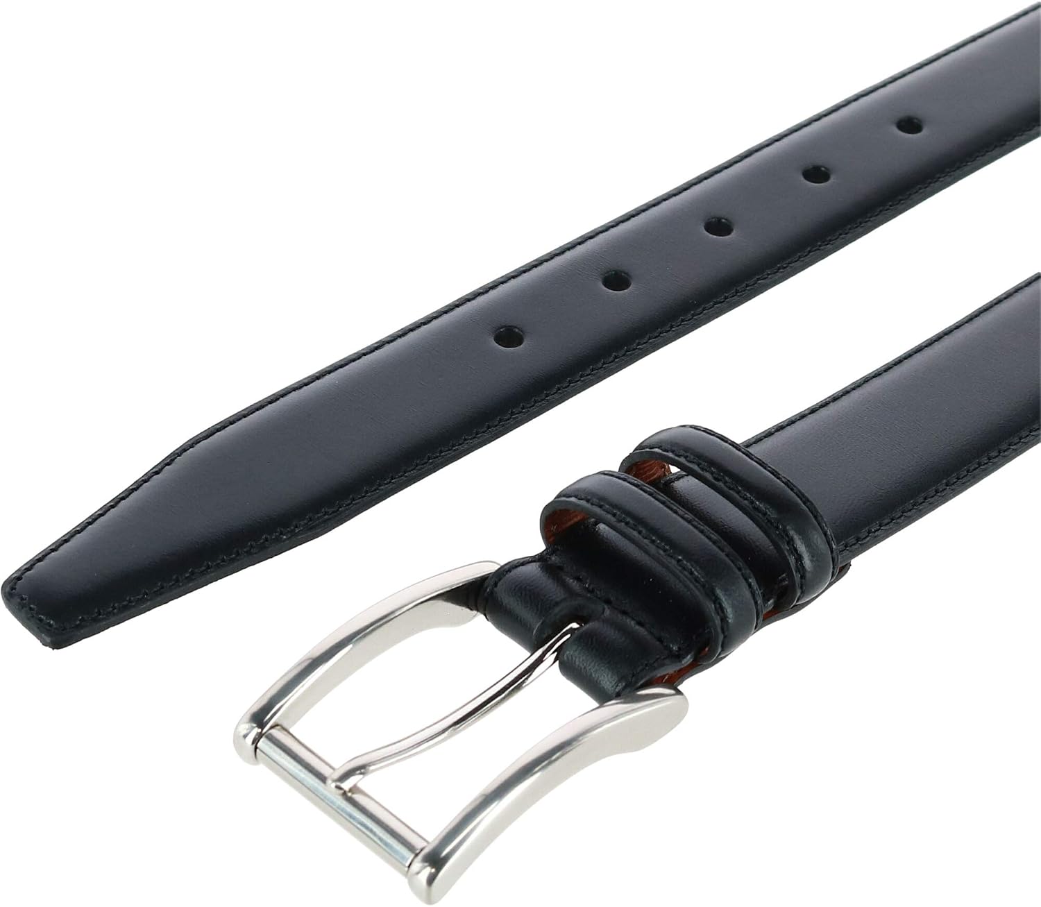 Trafalgar Men's Lorenzo 32mm Dropped Edge Leather Dress Belt
