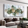 Wall Art Simple Wall Decor Green Canvas Painting Abstract Wall Art for Bedroom Living Room Dining Room Home Office Decor 79'x40' with Framed