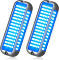 BASIKER BS4 Marine LED Underwater Boat Lights (2 x 3000LM 84LED 180° Blue) 10V-30V 316 Stainless Upgrade IP68 Waterproof, Surface Mount for Cruise Ship Yacht Boat Sailboat Pontoon Transom Deck Light