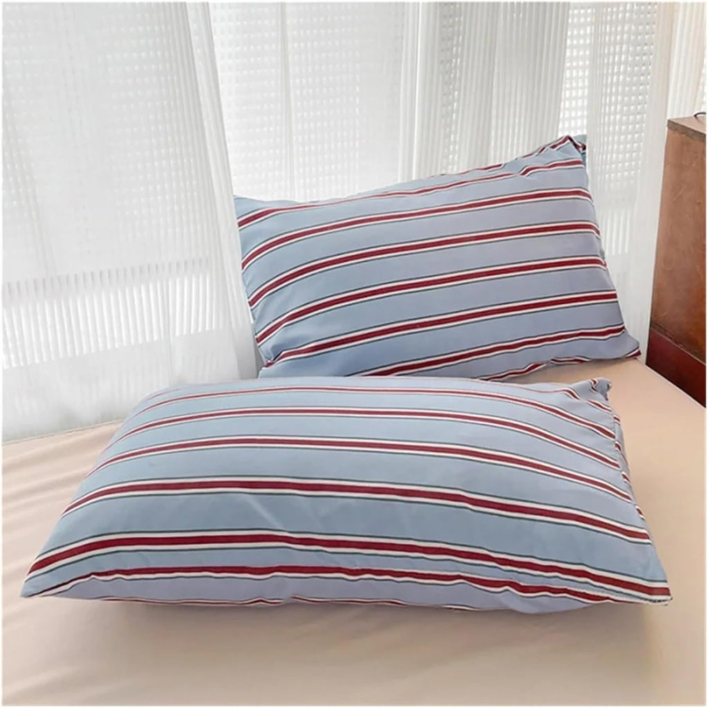 ADovz Pure Cotton Duvet Cover Bed Sheet Pillow Case 4pcs Bedding Set Soft Comforter Quilt Cover Sleeping Naked Bed Linen,Bed Sheets, FH-762
