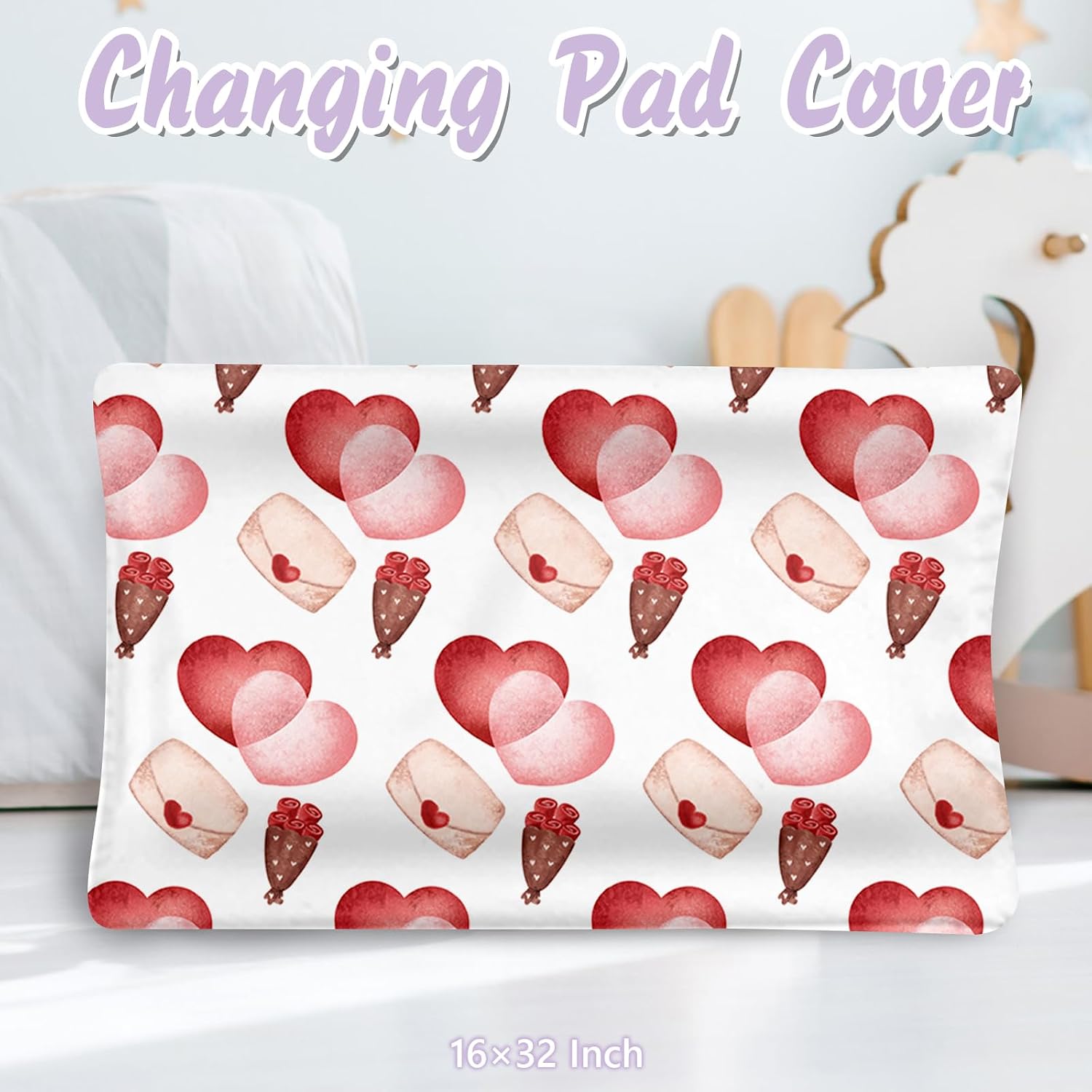 Custom Baby Crib Bedding Set, 5 PCS Personalized Name Baby Crib Sets for Girls Boys, Lovely Bear Theme Nursery Bedding Sets for Infant Toddler, Double Layer Flannel Bed Set Customized Gifts