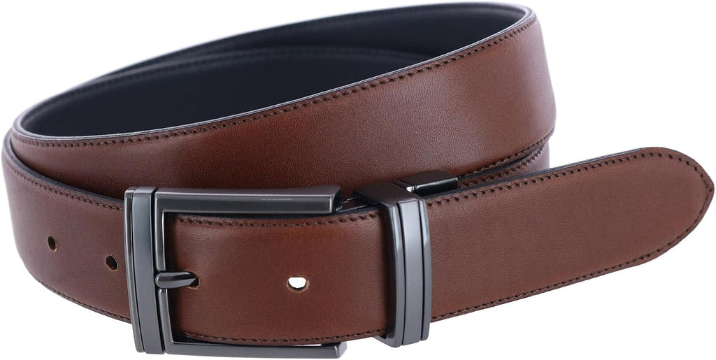 Trafalgar Men's Maverick 32mm Reversible Leather Dress Belt