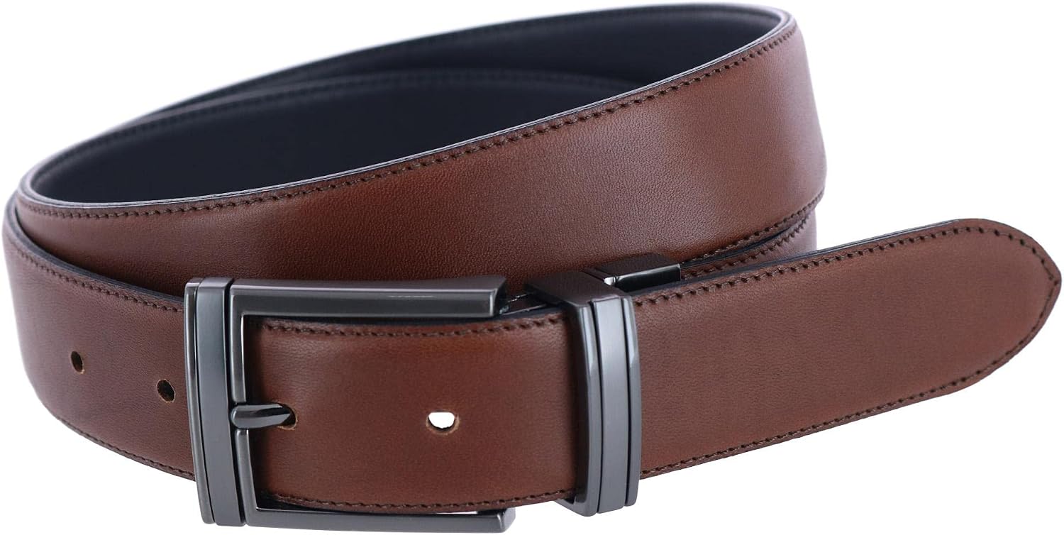 Trafalgar Men's Maverick 32mm Reversible Leather Dress Belt