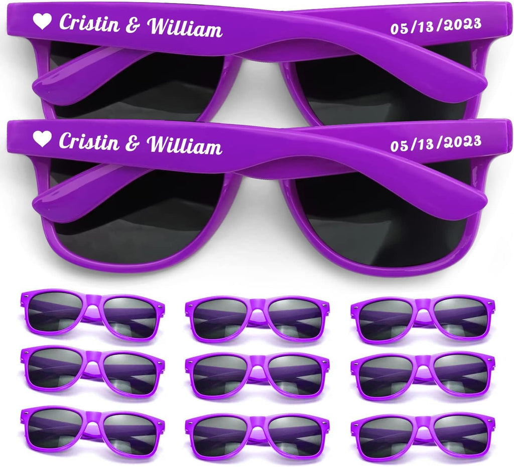 Custom Sunglasses for Wedding Party Favors, Personalized Sunglasses bulk for Men Groomsmen Adults Women