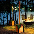 8.5ft H (1 Post w/Planter Box) Freestanding Zippity Concord String Light Post for Outdoor Hanging Lights, Outdoor Lamp Poles for Balcony Illumination, Patio Decor for String Glow, ZP19081