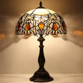 Tiffany Style Lamp Stained Glass Table Lamp Memory Sympathy Desk Reading Light 12X19 Inch (Crystal Style)