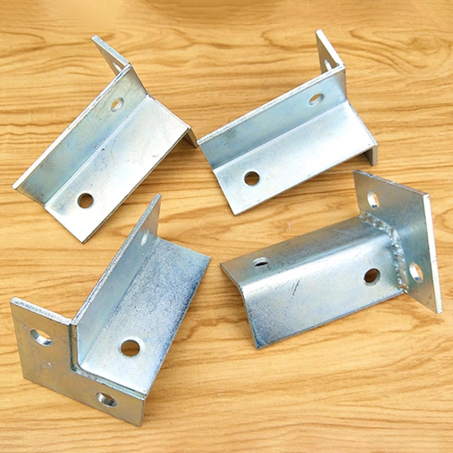 Post Base Anchor Kit Adjustable Half Post Bracket for Repairing and Strengthening Post, Metal Concrete Brackets for Fencing/Railing/Mailbox(8pcs)