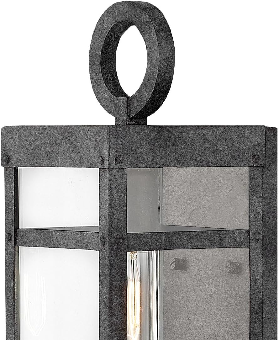 Hinkley Porter One Light 5W Med. LED Outdoor Extra Small Wall Mount Lantern, Aged Zinc