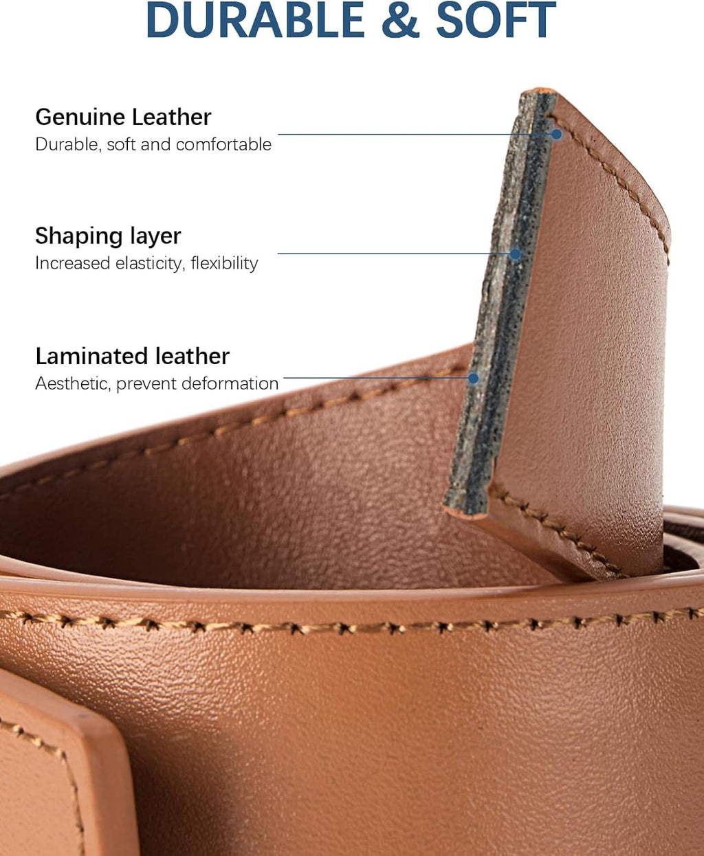 Executive Reversible Genuine Leather Belt Men 1 3/8' Golf Dress Casual Two-in-One Gift Box.