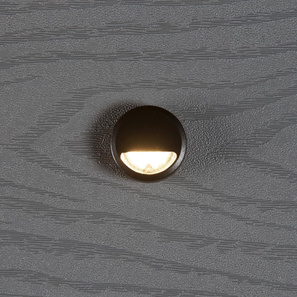 LED Stair Light- Charcoal Black, (4- pack), BKRISERLED4PKC