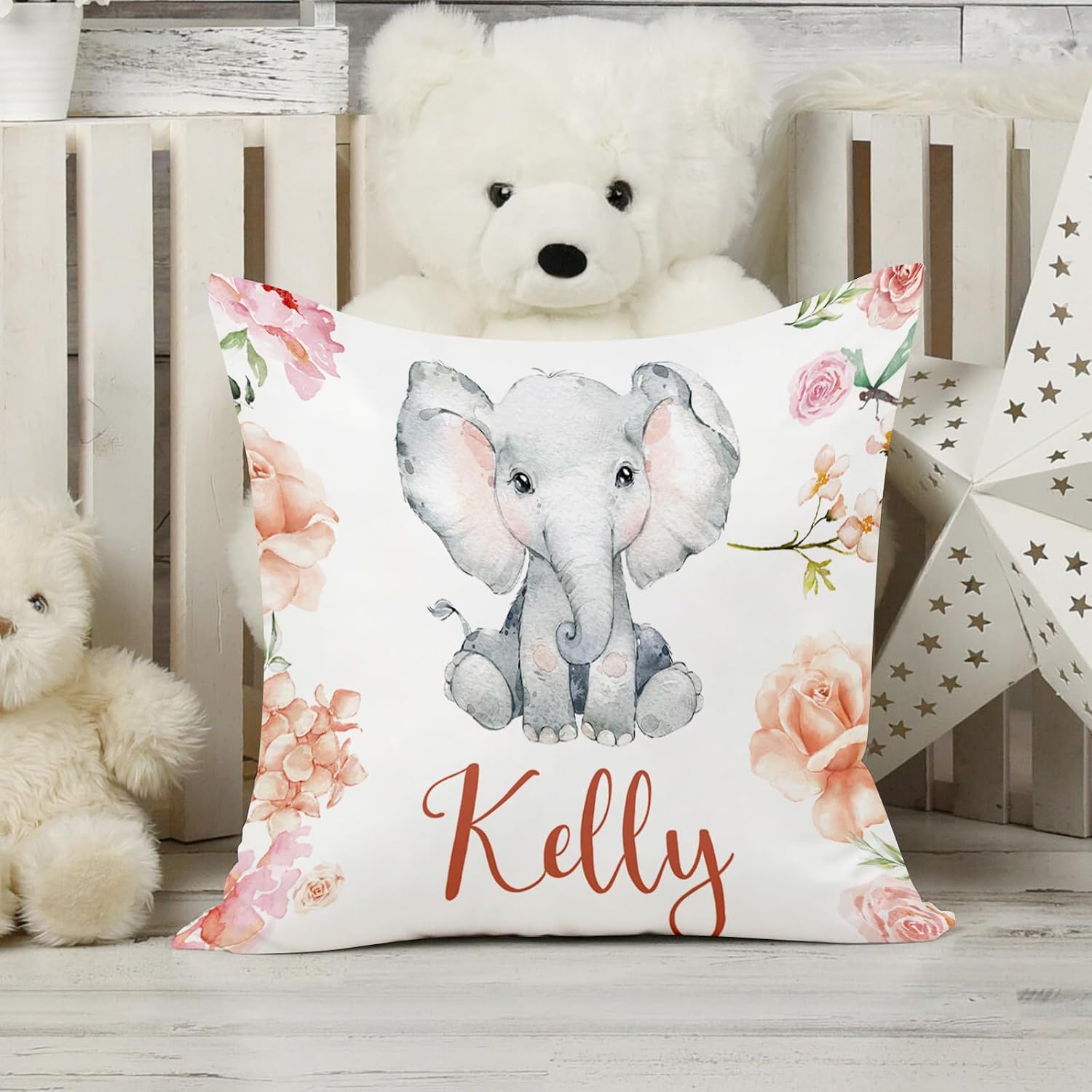 Custom Baby Crib Bedding Set - 5 Piece Nursery Crib Set Woodland Animals Design - Personalized Name Blanket with Dotted Backing, Crib Sheet, Changing Pad Cover, Pillow Cover, Rug for Newborns Color11