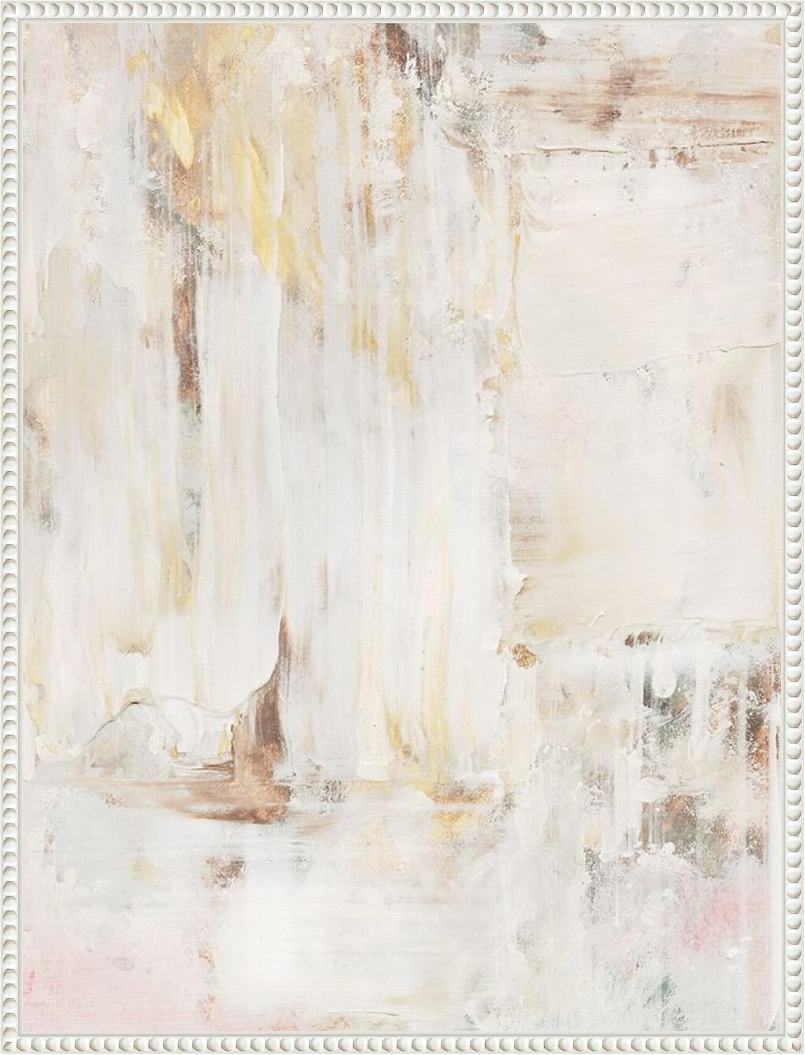 Amanti Art Framed Canvas Wall Art 30x23 Milky Patina I by Victoria Barnes, Framed Wall Art Canvas, Abstract Artwork, Traditional Decor, Large Poster Painting for Living Room, Bedroom, Bathroom,